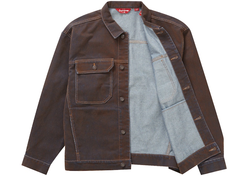 Order Supreme 金色絨毛丹寧牛仔夾克