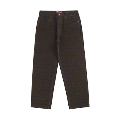 Supreme Flocked Loose Fit Jean Brown
