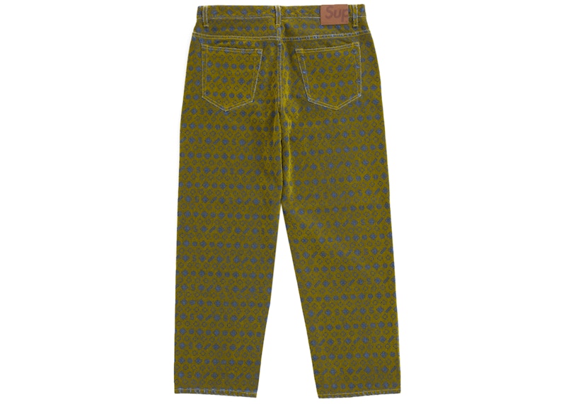 Supreme Flocked Loose Fit Jean Mustard 圖 2