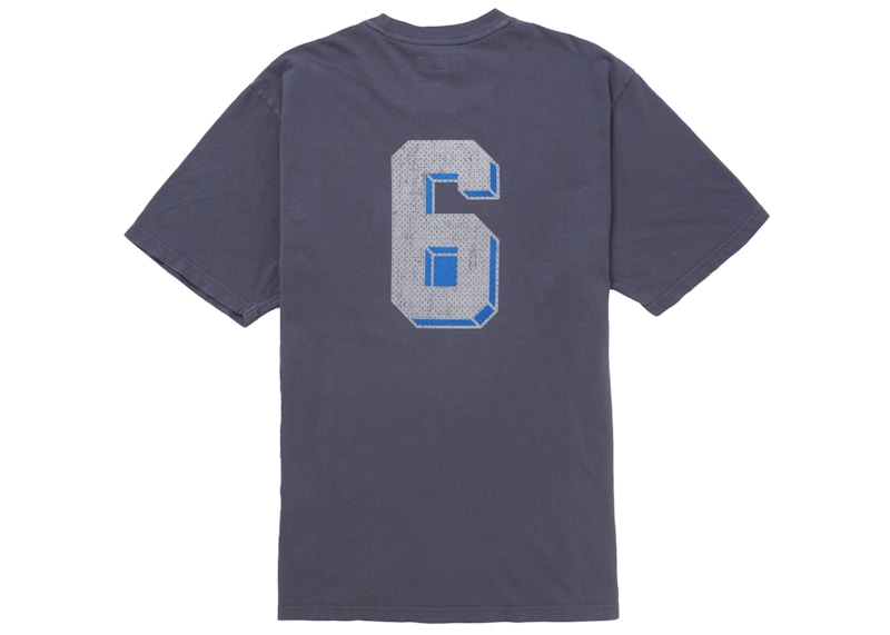 Supreme Flocked Washed S/S Top Navy 圖 2