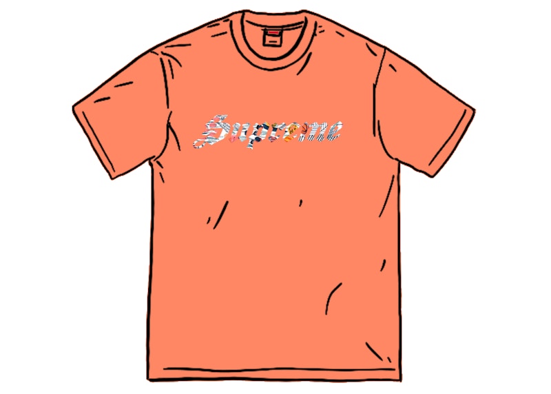 Buy Supreme花卉装饰短袖上衣珊瑚色