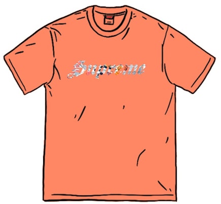 Supreme花卉装饰短袖上衣珊瑚色 Buy Supreme花卉装饰短袖上衣珊瑚色