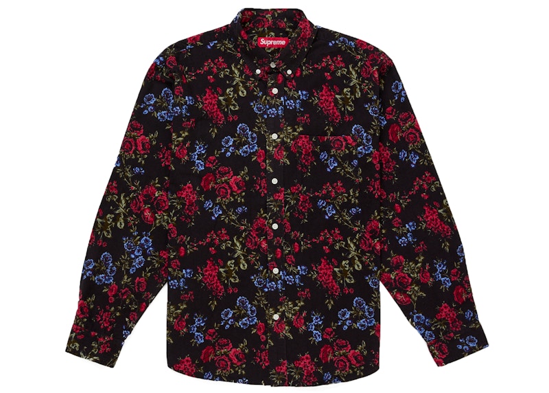Supreme Floral Flannel Shirt Black