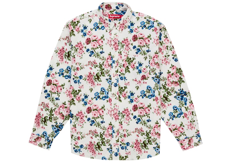 Supreme Floral Flannel Shirt White