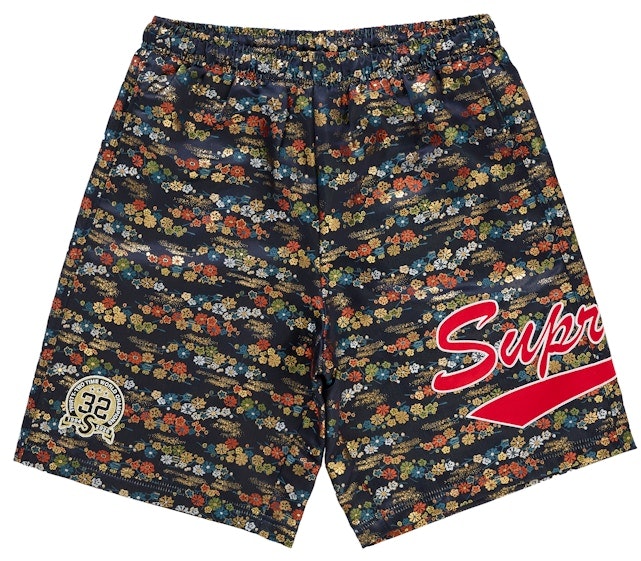 supreme-floral-jacquard-short-navy