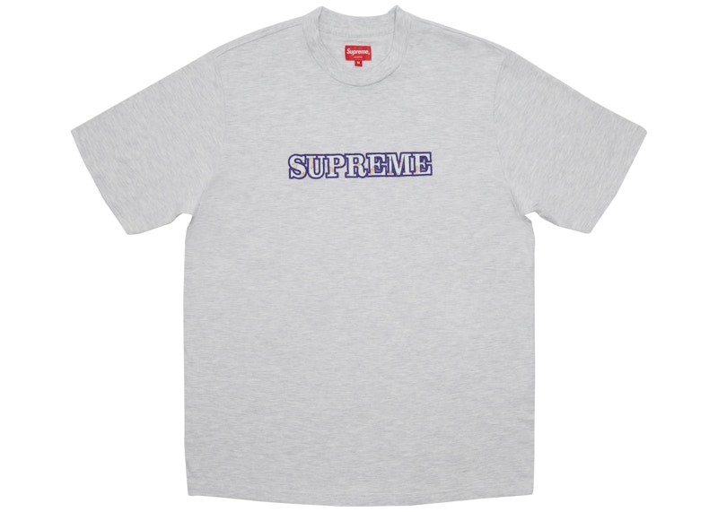 Supreme Floral Logo Tee Ash Grey