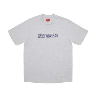 Supreme Floral Logo Tee Ash Grey