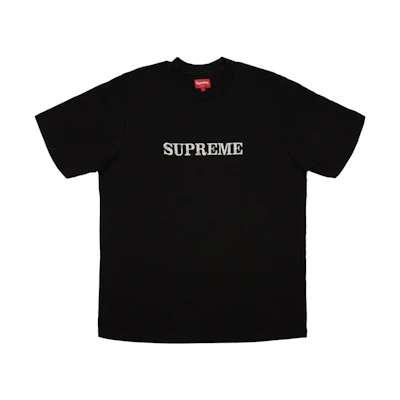 Supreme Floral Logo Tee Black