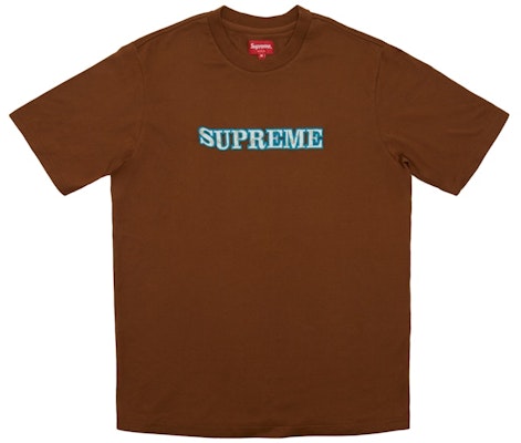 Supreme Floral Logo Tee Brown Buy Supreme Floral Logo Tee Brown