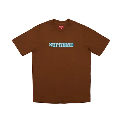 Supreme Floral Logo Tee Brown