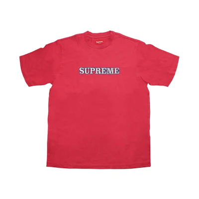 Supreme Floral Logo Tee Dusty Red