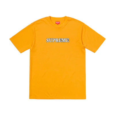 Supreme Floral Logo Tee Gold