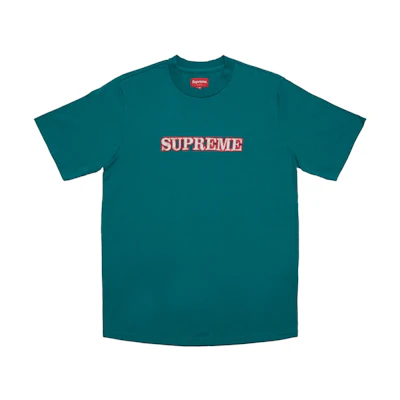 Supreme Floral Logo Tee Teal