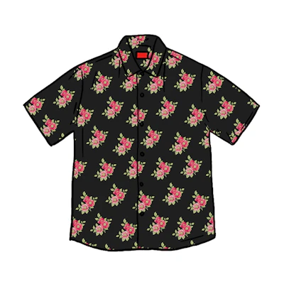 Supreme Floral Rayon S/S Shirt Black