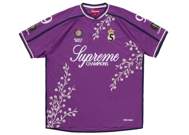 Supreme Floral Soccer Jersey Purple