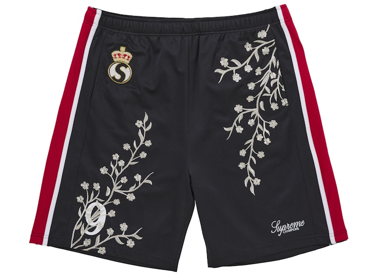 Supreme Floral Soccer Short Black