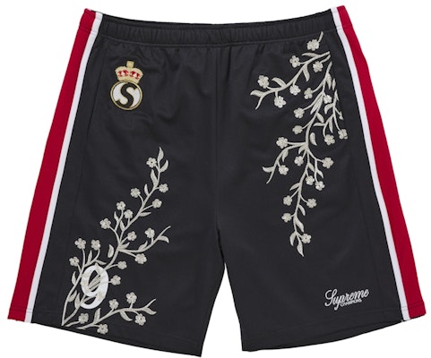 Supreme Floral Soccer Short Black Buy Supreme Floral Soccer Short Black
