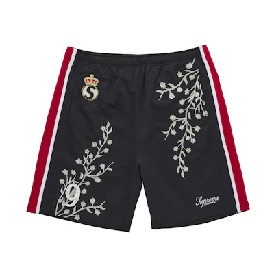 Supreme Floral Soccer Short Black