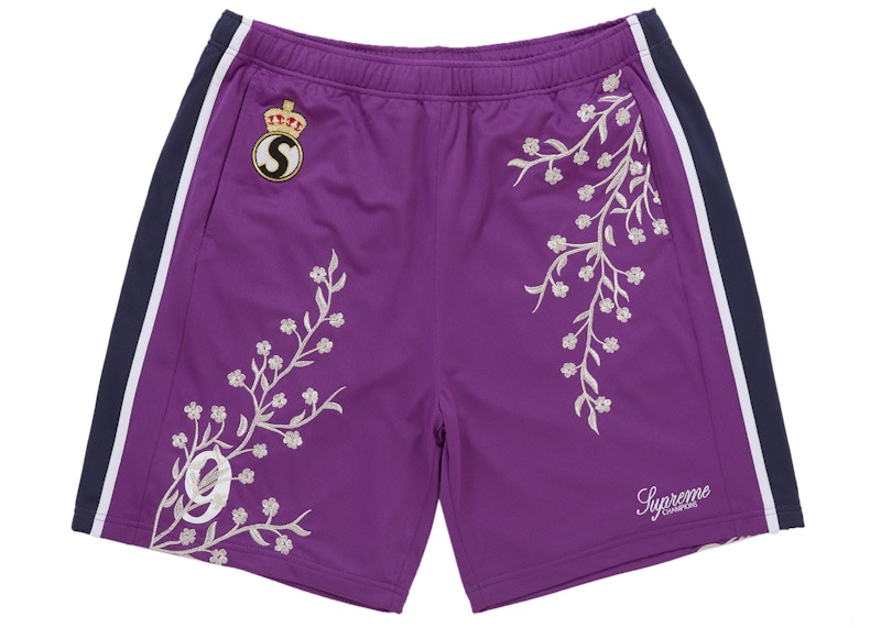 Supreme Floral Soccer Short Purple