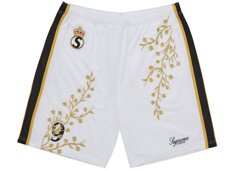 Supreme Floral Soccer Short White