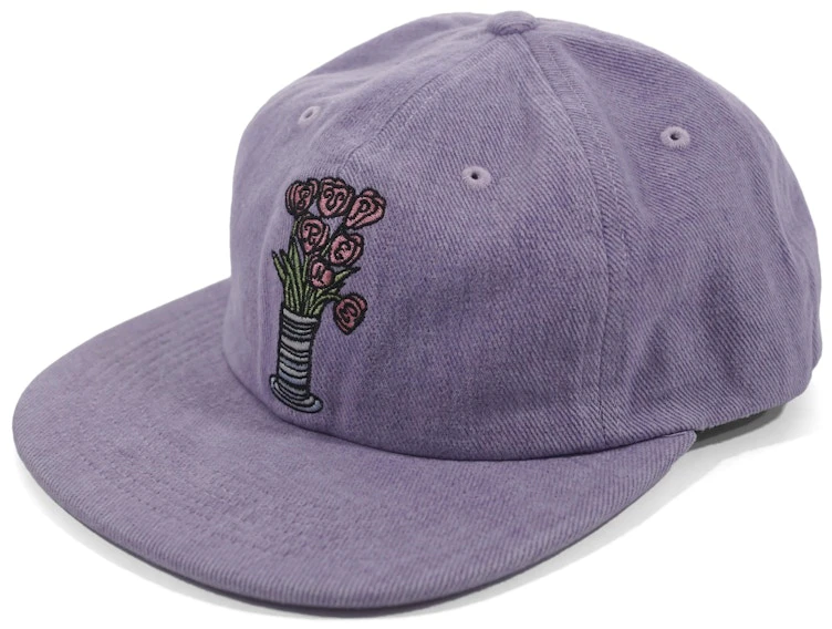 supreme-flowers-6-panel-purple