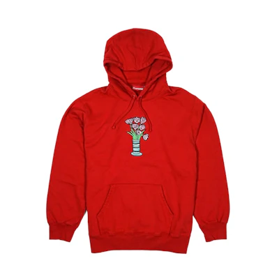 Supreme Flowers Hooded Sweatshirt Red