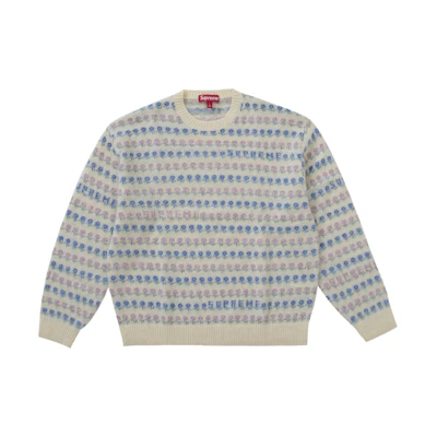 Supreme Flowers Metallic Sweater Ivory