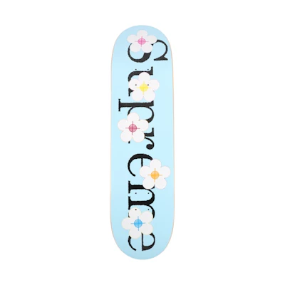 Supreme Flowers Skateboard Deck Blue