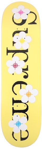 supreme-flowers-skateboard-deck-yellow