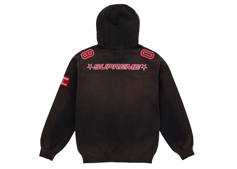 Order Supreme Football Jersey Hooded Sweatshirt Black