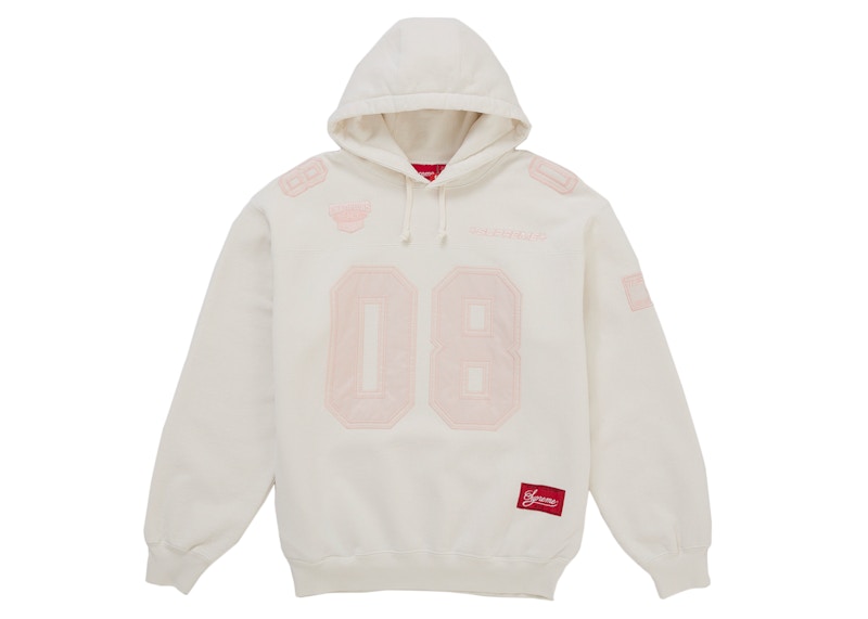 Supreme Football Jersey Hooded Sweatshirt White