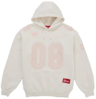Supreme Football Jersey Hooded Sweatshirt White Supreme Football Jersey Hooded Sweatshirt White
