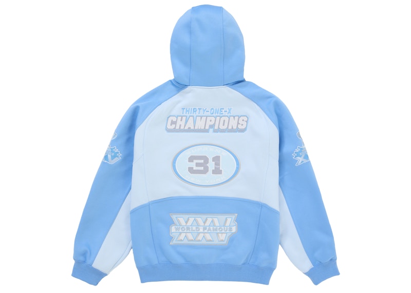 Supreme Football Zip Up Hooded Sweatshirt (FW25) Light Blue 圖 2