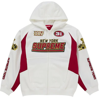 Supreme Football Hoodie Ritsleting Putih (FW25) Buy Supreme Football Hoodie Ritsleting Putih (FW25)