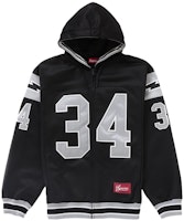 Supreme Football Zip Up Hooded Sweatshirt Black Supreme Football Zip Up Hooded Sweatshirt Black