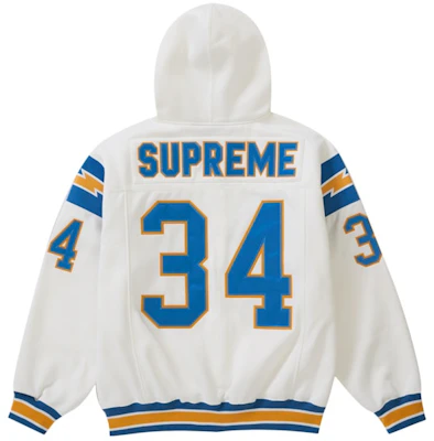 Sudadera con Capucha con Cierre Supreme Football Blanca. Order Sudadera con Capucha con Cierre Supreme Football Blanca.