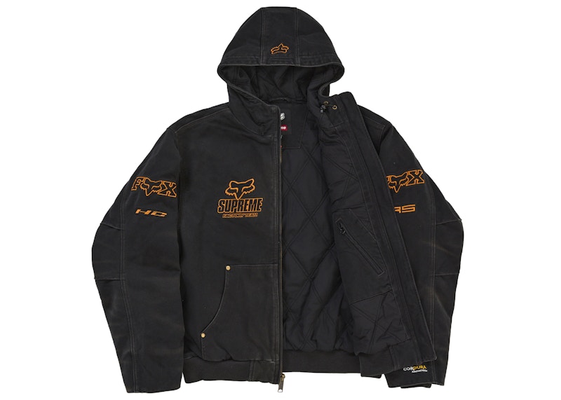 Order シュプリーム フォックスレーシング フーデッド ワークジャケット ブラック