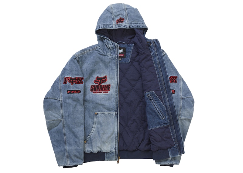 Order Supreme Fox Racing 工装连帽夹克 牛仔