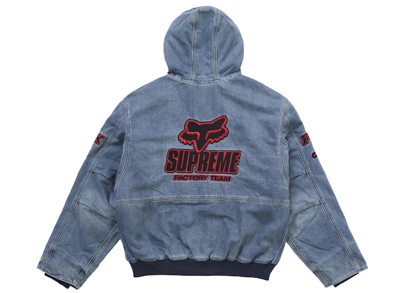 Lookbook Supreme Fox Racing 工装连帽夹克 牛仔