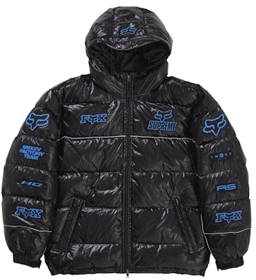 Supreme Fox Racing Shiny Down Puffer Jacket Black Buy Supreme Fox Racing Shiny Down Puffer Jacket Black