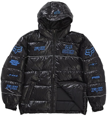 Supreme Fox Racing Shiny Down Puffer Jacket Black Order Supreme Fox Racing Shiny Down Puffer Jacket Black