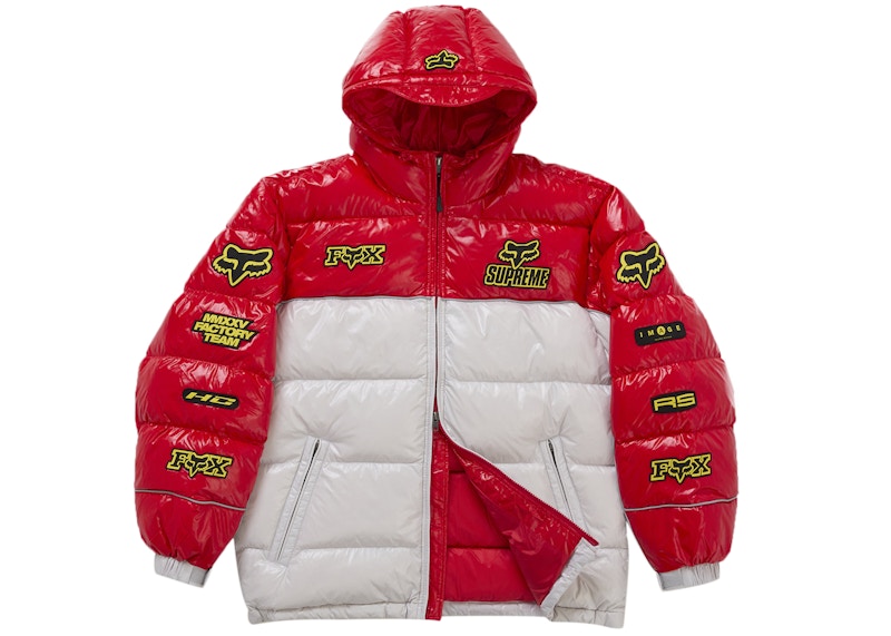 Order Supreme Fox Racing Jaket Puffer Shiny Down Putih