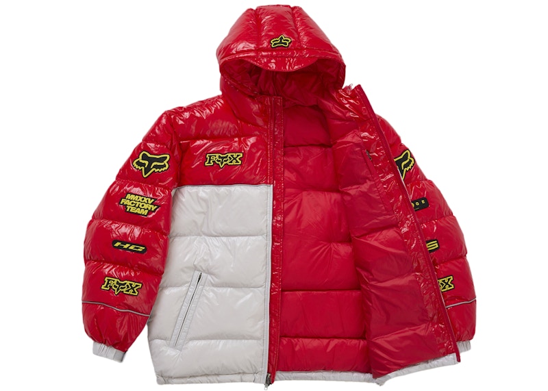Lookbook Supreme Fox Racing Jaket Puffer Shiny Down Putih