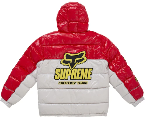 Supreme Fox Racing Jaket Puffer Shiny Down Putih Shop Supreme Fox Racing Jaket Puffer Shiny Down Putih