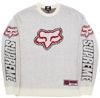 Supreme Fox Racing Sweater White Supreme Fox Racing Sweater White