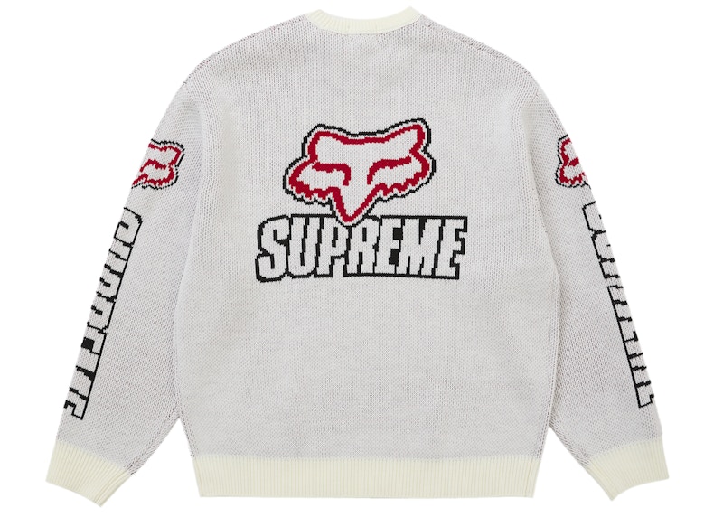 Order Supreme x Fox Racing 白色運動毛衣