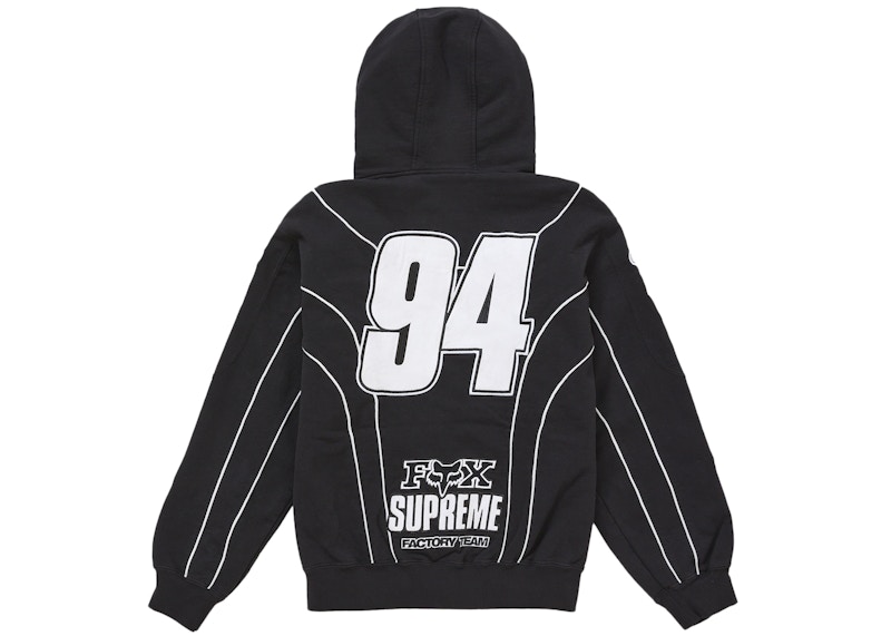 Order 슈프림 폭스 레이싱 집업 후드 스웨트셔츠 블랙