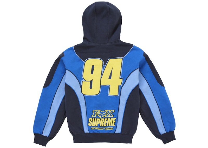 Order 슈프림 폭스 레이싱 지퍼 후드 스웨트셔츠 블루