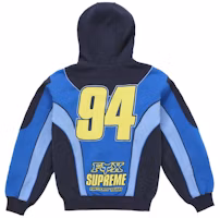Order Supreme x Fox Racing 藍色拉鏈連帽衛衣