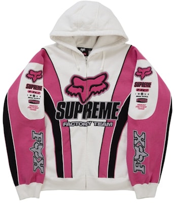 Supreme x Fox Racing白色拉链连帽卫衣 Buy Supreme x Fox Racing白色拉链连帽卫衣